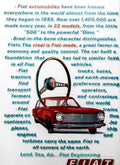 Red Fiat 500 Vintage Retro Advert Poster A4 Photo Print