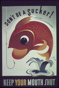 Red Fish Propaganda Vintage Retro Advert Ads A4 Photo Print