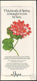 Red Geranium Vera Vintage Retro Advert Ads A4 Photo Print