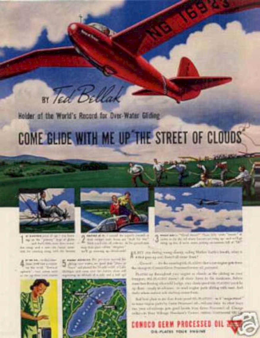 Red Glider Bellak Vintage Retro Advert Ads A4 Photo Print