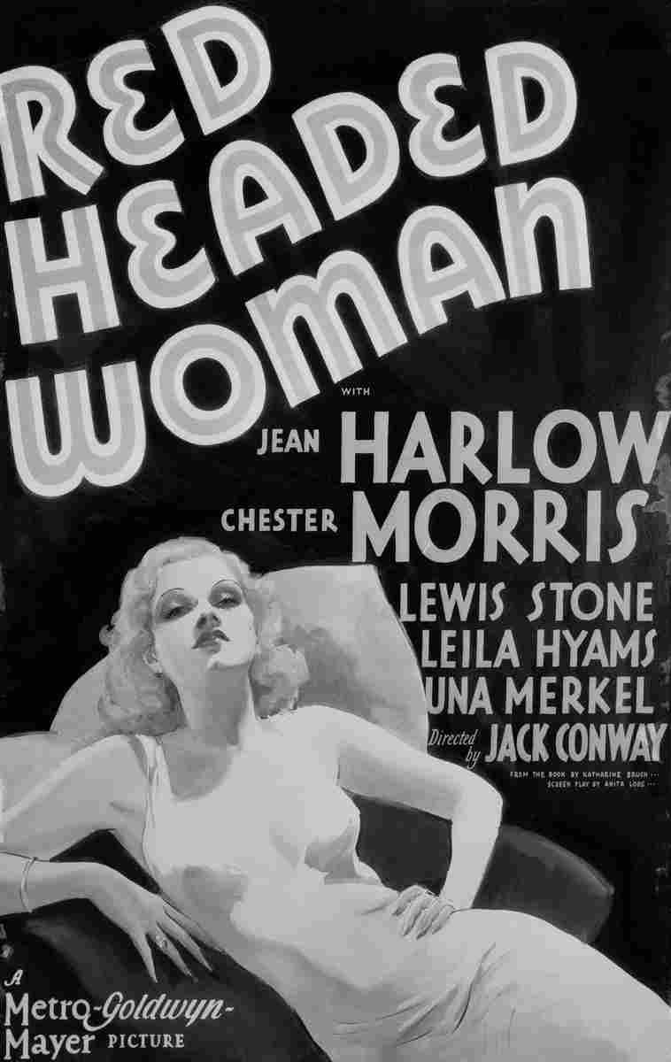 Red Headed Woman 03  film star poster A4 Photo Print