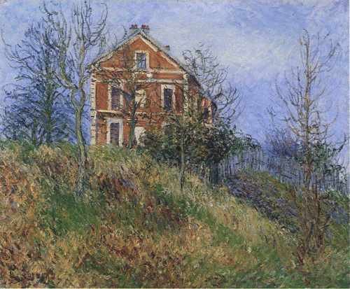 Red House Near Port Marly A4 Photo Print
