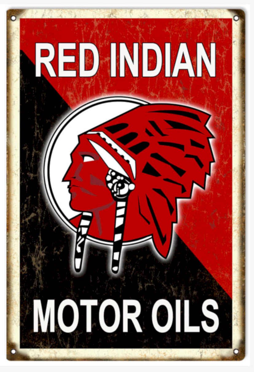 Red Indian Oils 1 Vintage Retro Advert Ads A4 Photo Print