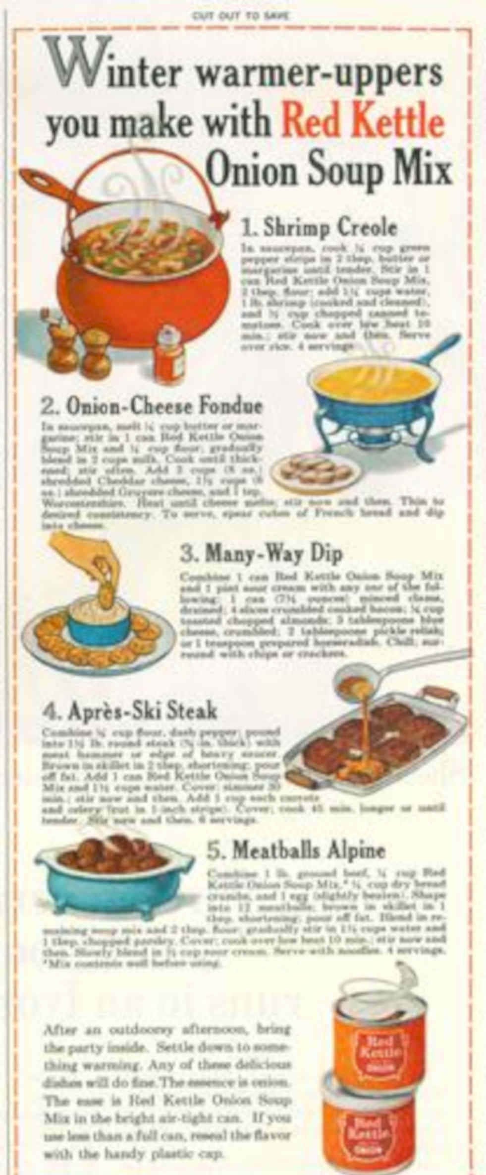 Red Kettle Recipes Vintage Retro Advert Poster A4 Photo Print