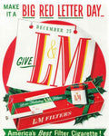 Red Letter Christmas Vintage Retro Advert Poster A4 Photo Print