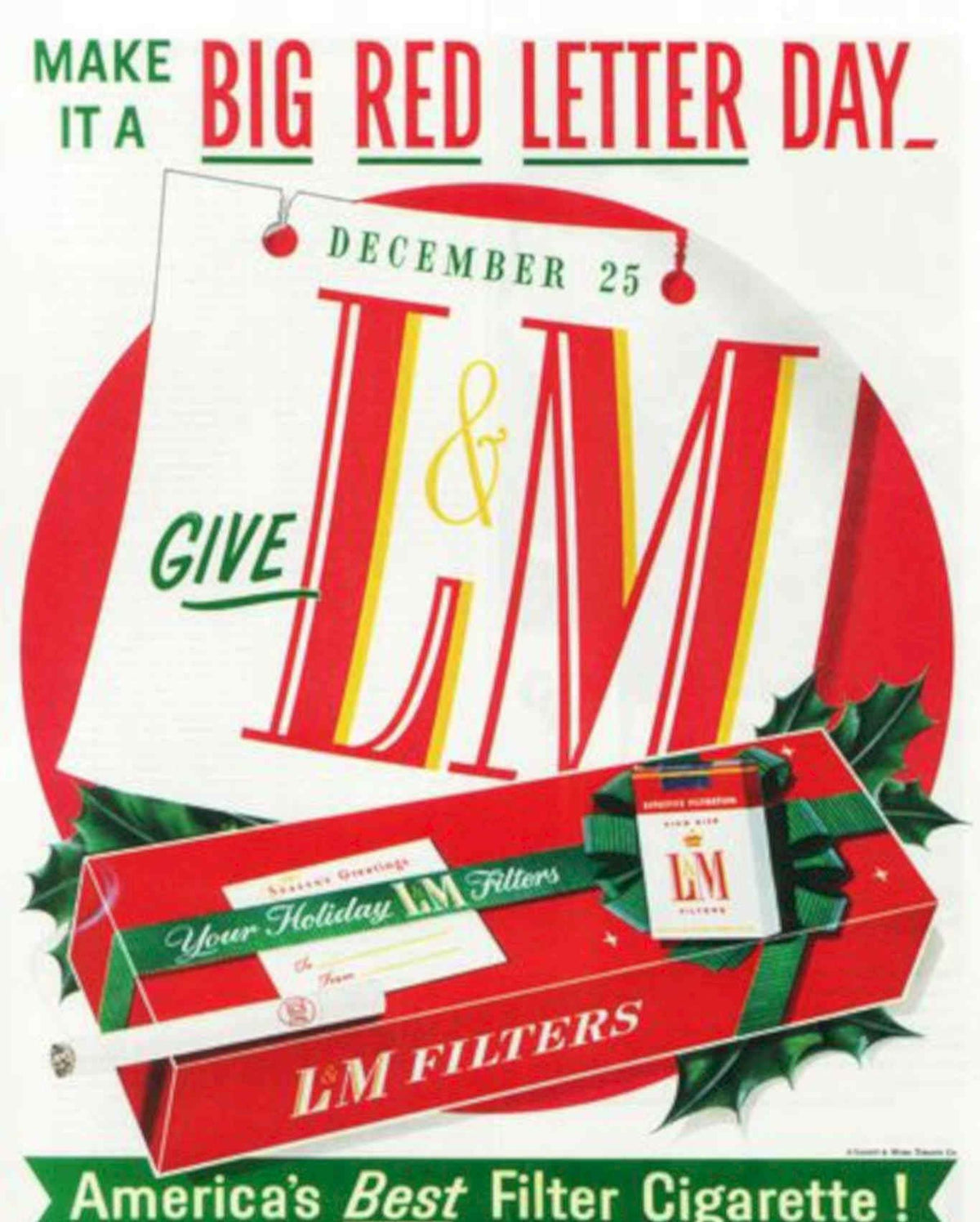 Red Letter Christmas Vintage Retro Advert Poster A4 Photo Print