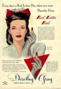Red Letter Lipstick 1940s Vintage Retro Advert Poster