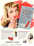 Red Lipstick Cream 1940s Vintage Retro Advert Poster