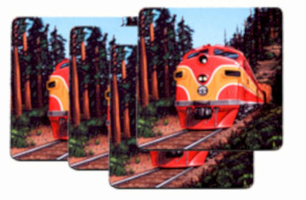 Red Locomotive Train Vintage Retro Advert Ads A4 Photo Print