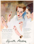 Red Nails Lipstick 1940s Vintage Retro Advert Poster