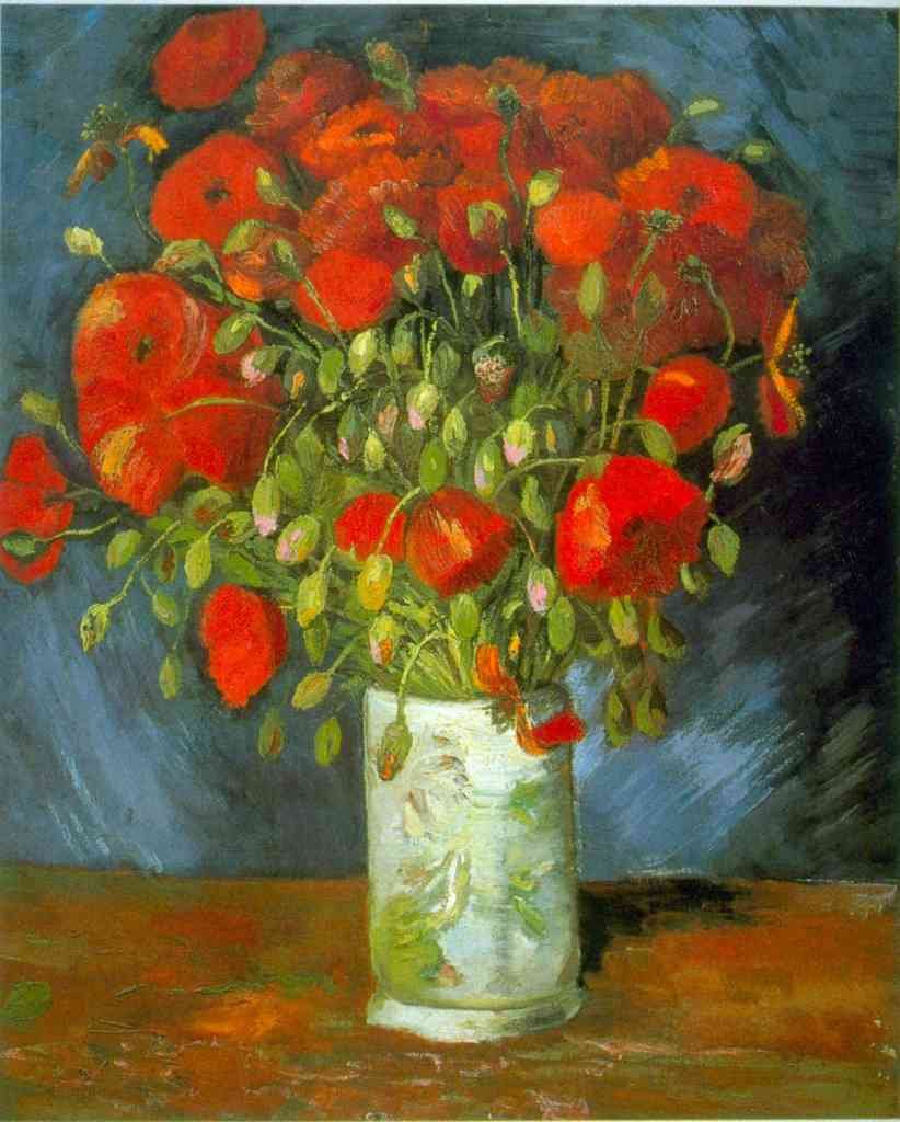 Red Poppies Van Gogh A4 Photo Print