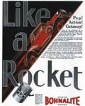 Red Rocket Piston Vintage Retro Advert Poster A4 Photo Print