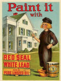 Red Seal Paint Vintage Retro Advert Ads A4 Photo Print