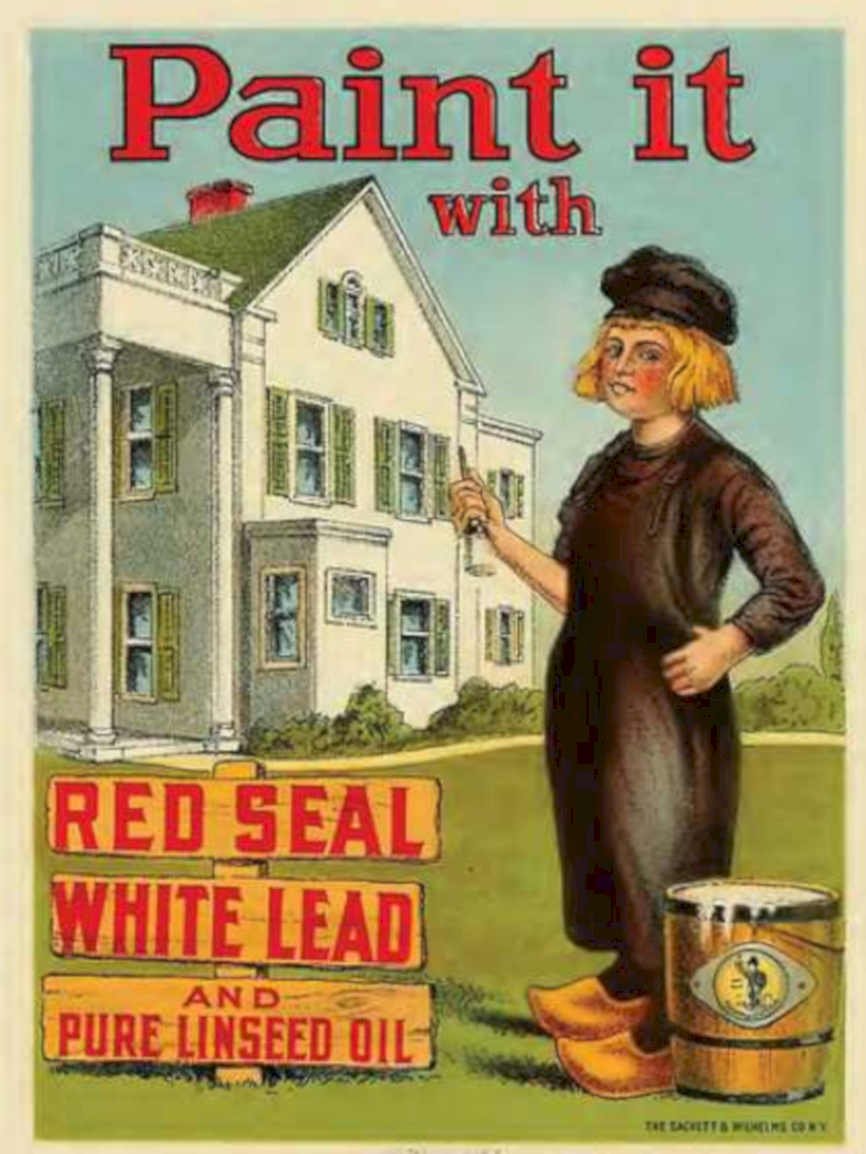 Red Seal Paint Vintage Retro Advert Ads A4 Photo Print