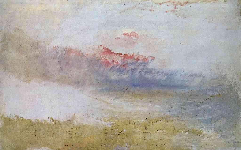 Red Sky Over A Beach Joseph Mallord Turner A4 Photo Print
