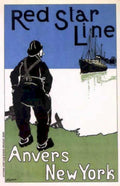 Red Star Line 2 Vintage Retro Advert Poster A4 Photo Print