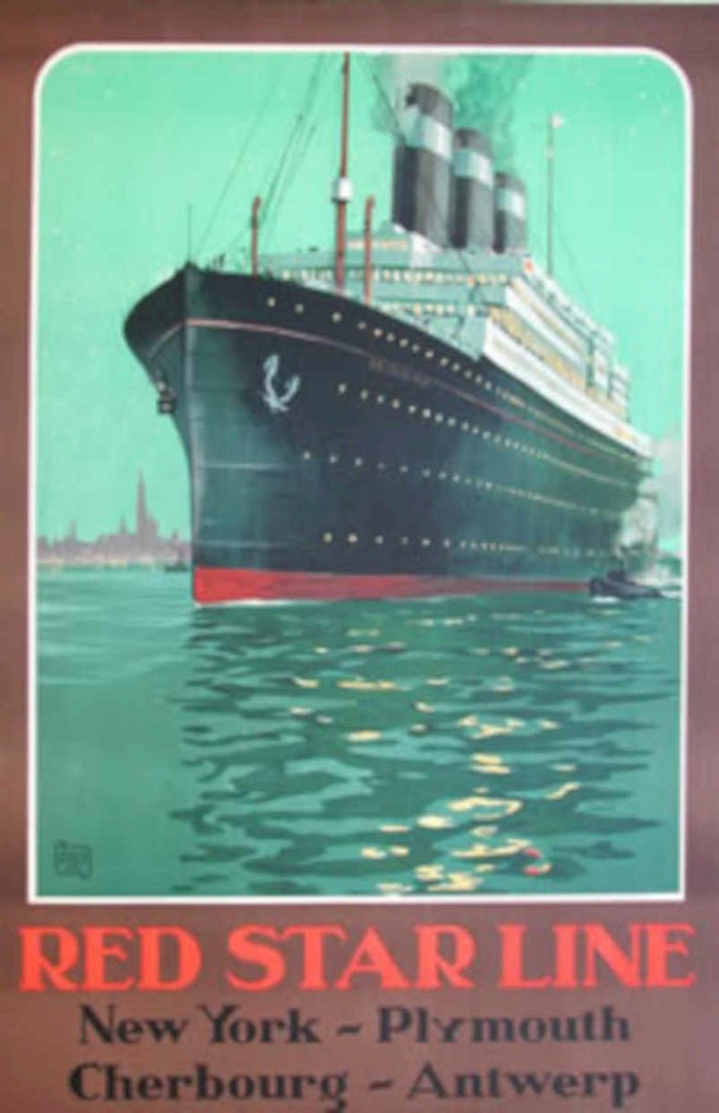 Red Star Line Vintage Retro Advert Poster A4 Photo Print