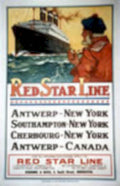 Red Star Ship Vintage Retro Advert Poster A4 Photo Print