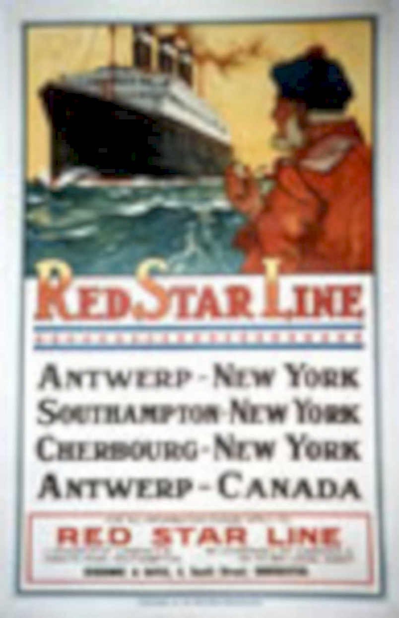 Red Star Ship Vintage Retro Advert Poster A4 Photo Print