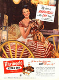 Red Striped Wagon 1950s Vintage Retro Advert Poster