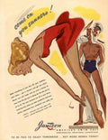 Red Swimsuit Jantzen 1940s Vintage Retro Advert Poster