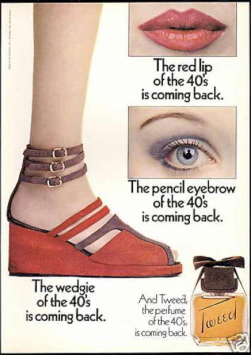 Red Wedge Sandals Vintage Retro Advert Ads A4 Photo Print