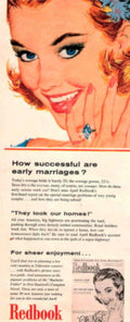 Redbook Flower Marriage 1950s Vintage Retro Advert Poster