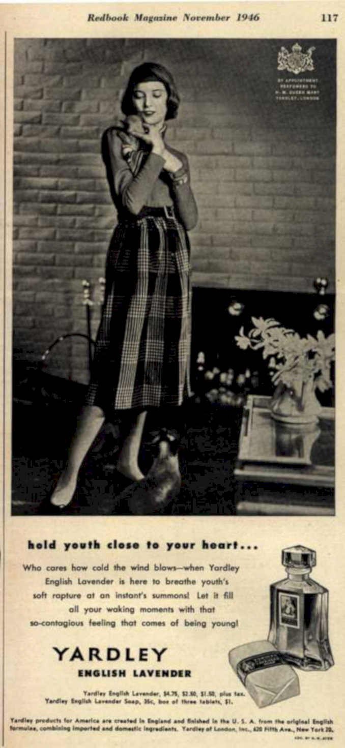 Redbook Lavender Yardley Vintage Retro Advert Ads A4 Photo Print