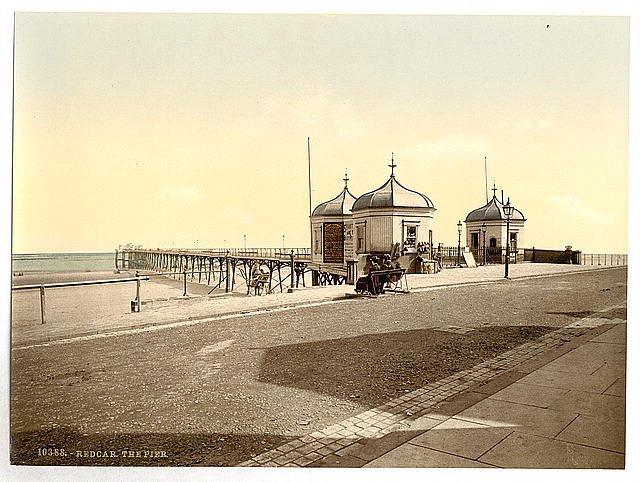 Redcar the pier Yorkshire Vintage A4 Photo Print