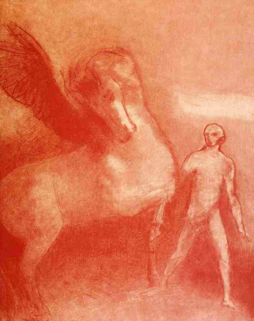 Redon Odilon 1840 1916 Pegasus Odilon Redon 1923 A4 Photo Print