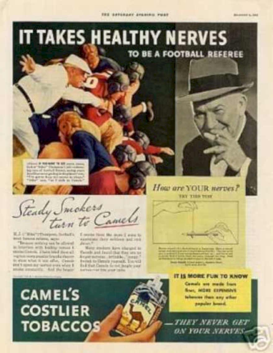 Referee Cigar Camel Vintage Retro Advert Ads A4 Photo Print