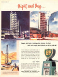 Refinery Towers Bp 1950s Vintage Retro Advert Poster