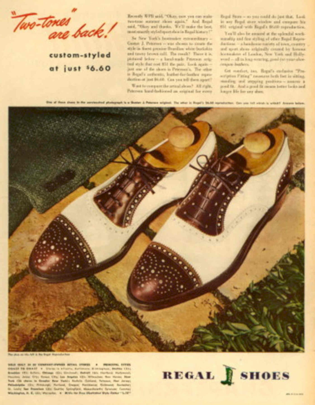 Regal Brogues Two 1940s Vintage Retro Advert Poster
