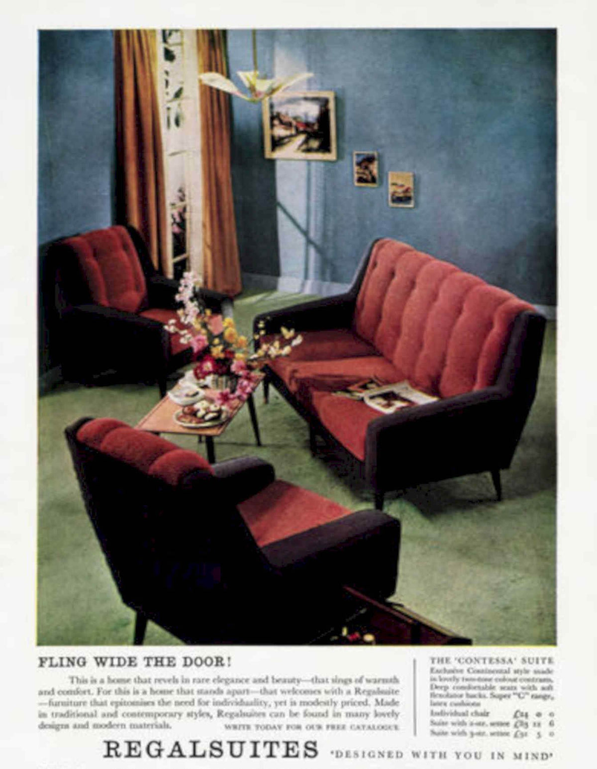 Regalsuites Contessa Room Vintage Retro Advert Poster A4 Photo Print