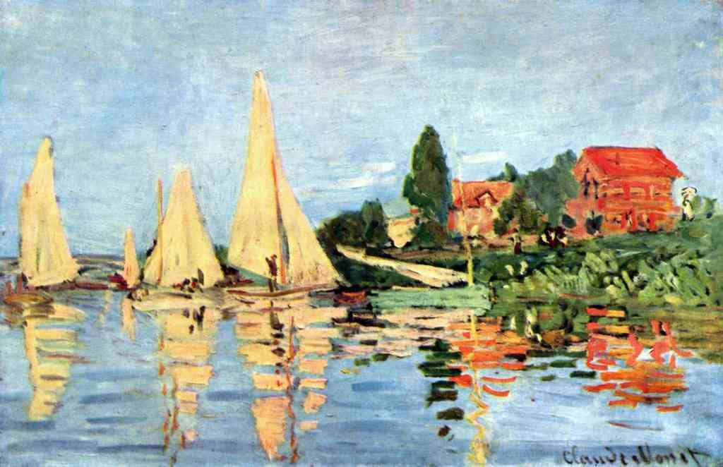Regatta At Argenteuil Monet A4 Photo Print