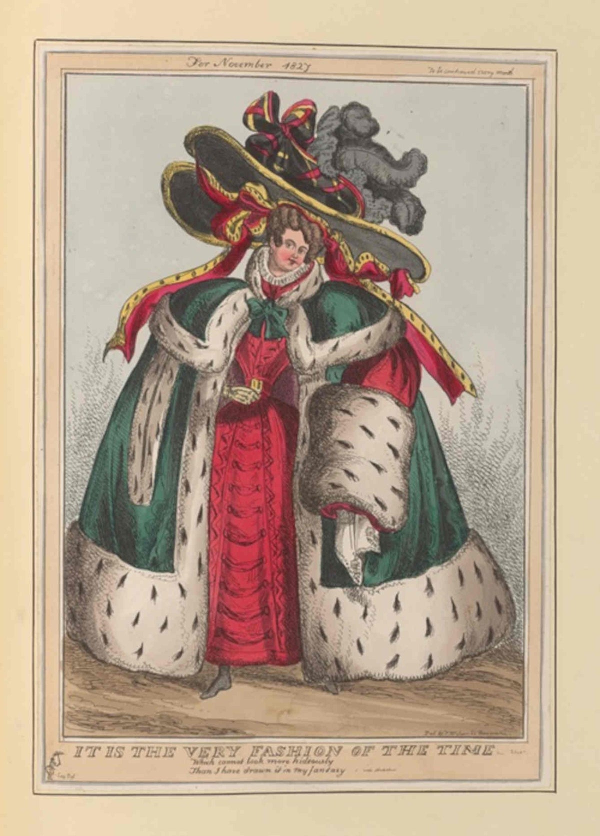 Regency Fashion Illustration GB Cartoon Vintage Retro Advert Poster