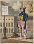 Regent Circus Brighton GB Cartoon Vintage Retro Advert Poster