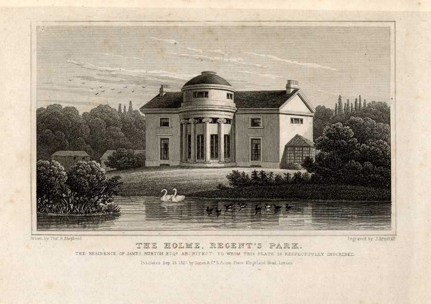Regent Park The Holme London England Shepherd 1827 A4 Photo Print