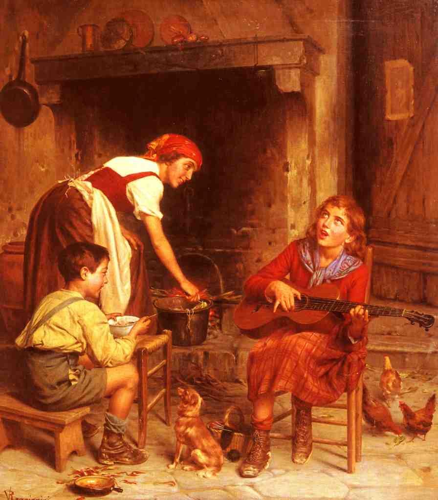 Reggianini Vittorio Serenading the Family A4 Photo Print