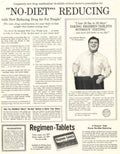 Regimen Tablets Larry 1950s Vintage Retro Advert Poster