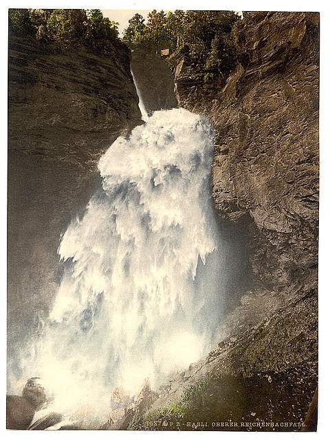 Reichenbach I the Upper Falls Bernese Oberland Vintage A4 Photo Print