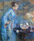 Reid Robert Lewis Girl in Blue Kimono A4 Photo Print