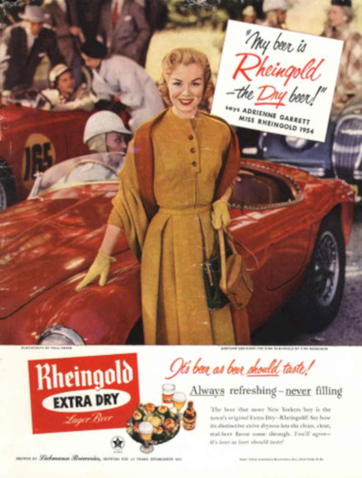 Reinhold Beer Car 1950s Vintage Retro Advert Poster