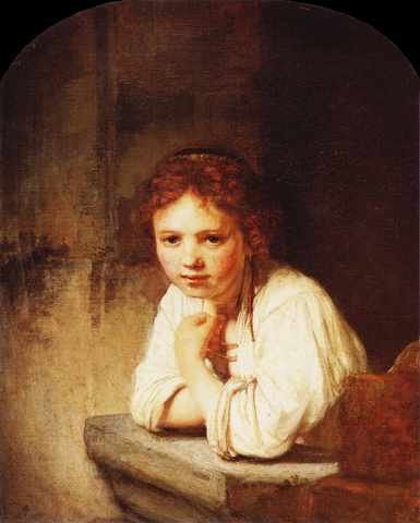 Rembrandt 45Girl A4 Photo Print