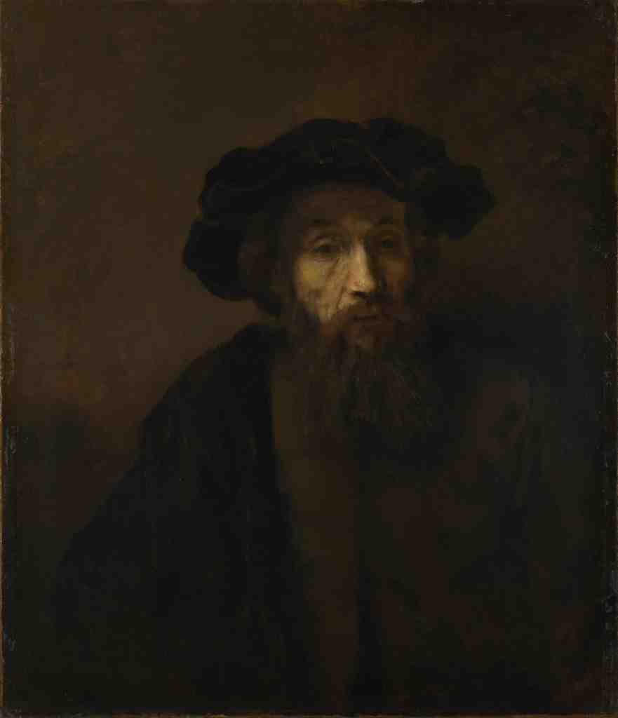 Rembrandt A Bearded Man in a Cap A4 Photo Print