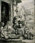 Rembrandt Abraham Entertaining the Angels SIL A4 Photo Print