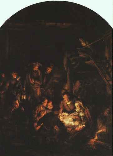 Rembrandt Adoration of the Shepherds A4 Photo Print