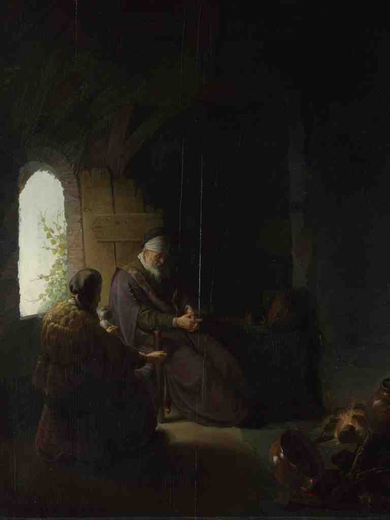 Rembrandt Anna and the Blind Tobit A4 Photo Print