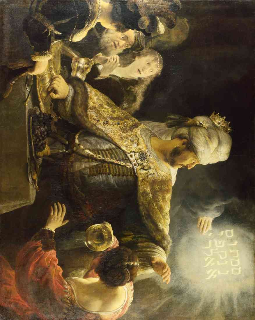 Rembrandt Belshazzars Feast Belshazzars A4 Photo Print