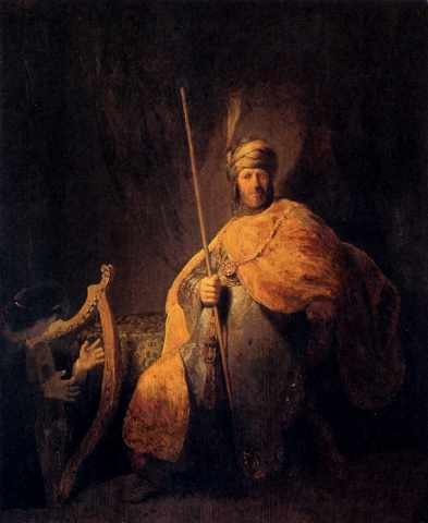 Rembrandt David Playing The Harp To Saul A4 Photo Print